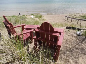 Cozy Log Cabin ON THE WATER with the Best Sand Beach in Door County! - Image 4