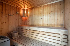 Villa privée \"Villa bleue luxueuse avec piscine et sauna blanc\" avec sauna et salle de sport! - Image 2