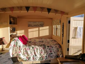 Romantic Apple Tree Shepherd's Hut with optional hot tub and shared EV charger. - Image 4