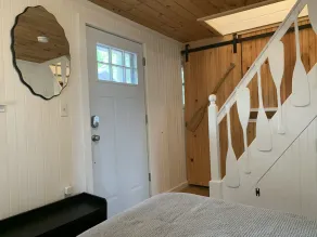 Modern Lakefront Camp on East Pond - cozy fire pit, 3 kayaks, canoe - Image 2