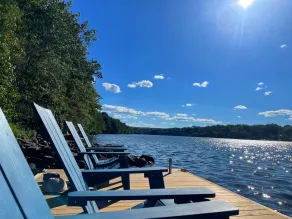 Osseo Lake Lodge  Unique Octagon Home with Sunset Views & Private Waterfront - Image 4