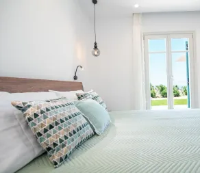 The apartment has a terrace with a panoramic view of the Aegean Sea and Paros. - Image 3