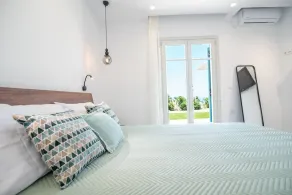 The apartment has a terrace with a panoramic view of the Aegean Sea and Paros. - Image 2