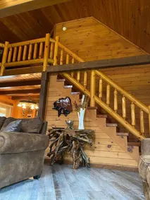 secluded log home, minutes from all star village in Oneonta - Image 2