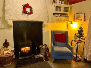 Traditional thatched cottage near the sea: log burner, paddock - Image 3