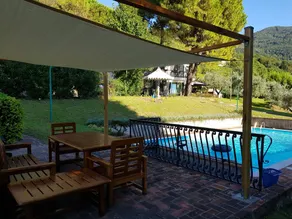 A detached section of a villa. Large private park with a pool. Stunning view - Image 4