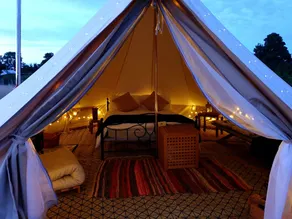 Hazel 5m xl bell tent with log burner near Whitby - Image 3