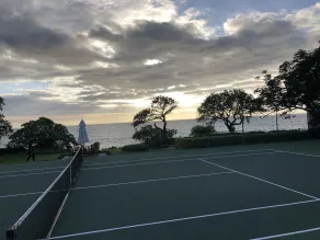 Oavbruten utsikt över solnedgången, havet och golfbanan från vår Lanai och interiör - Image 3
