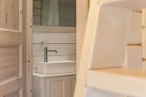 Tiny House \"Sundowner Cabin in the Green com vista para a montanha, terraço e jardim - Image 3