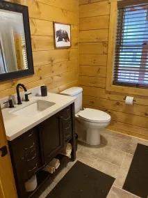 New 2/2 Log Cabin, Rushing Trout Stream, Hot Tub, Fireplace, 8 acres, WiFi - Image 3