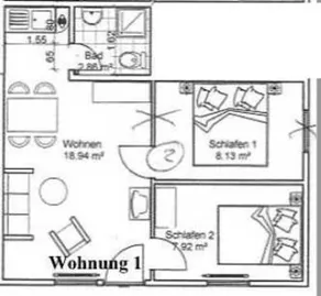 Ferienwohnung mit 2 Schlafzimmern Sanddorn 1 - Ferienpark Bernstein - Image 2