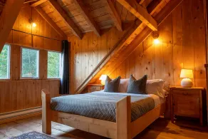 Charmant chalet rustique avec tour, vue spectaculaire, spa et véranda ouverts toute l'année. - Image 3