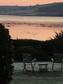 Property looking at Dylan Thomas boat house and Laugharne Castle. - Image 4