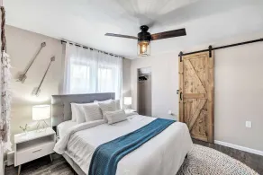 Welcome to The Steele Magnolia!! Completely renovated 2 bed/1ba plus bonus pull out futon couch. We are located directly across the street from Von Stiehl Winery and are just a few minutes walk to Crescent Beach! - Image 3