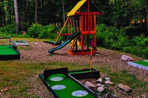 Forest Views in Luxe Kid Friendly Cabin w/ Mini Golf, Playset - Image 2