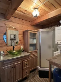 Relax at The Lincoln Log Cabin perched along the Jump River. - Image 4
