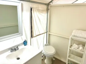 Lakefront Glamping Tent w/ensuite bathroom, King Bed, Fabulous View, near Acadia - Image 2