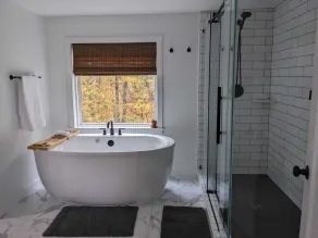 Secluded, romantic cabin with hot tub on 12 acres of woodland. - Image 5