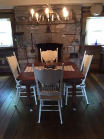 1800’s restored log cabin on 26 private rolling wooded acres with sunset views - Image 5