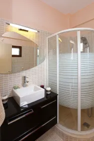 Pefkochori villa with a stunning panoramic view and a waterfall private pool. - Image 2