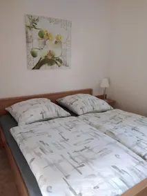 The apartment has about 40 square meters of living space and is equipped with a kitchen, dining area (for 4 people) and a sofa bed and TV. - Image 3