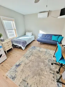 In unit laundry. AC, Modern Studio with desk and parking - Image 3