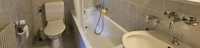 Wohnung im Gebäude in Zinal - 1 Doppelbett im Wohnzimmer (160x200) - 1 Badezimmer/WC - Küche - Kabel - Image 2