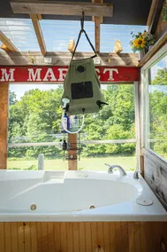 Off-Grid Glass Barn with Mountain View, Tub, Fan & Wi-fi - Image 3