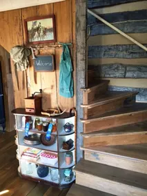 1800’s restored log cabin on 26 private rolling wooded acres with sunset views - Image 2