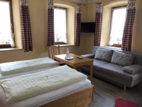 Vacation apartment with a view of the beer garden, shower, toilet, and balcony - Image 4