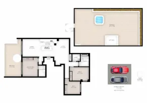 Penthouse de trois chambres - Image 1