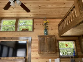 Phoenix Tiny House at Badin Shores Resort, lake view, porch, pool, beach, marina - Image 2