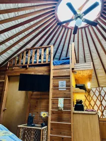 GLAMPING YURT. Sleeps 4, HOT TUB, Pellet Stove - Image 5