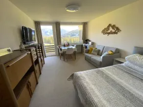 1-Zimmer- Appartment mit Bergblick an der Skipiste mit WLAN, Netflix, Prime - Image 5
