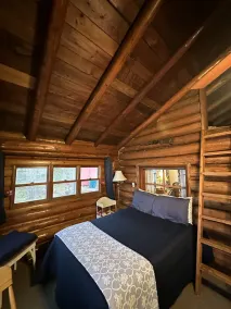 Peaceful Vintage 1920's Lakefront Red Log Cabin - Image 4