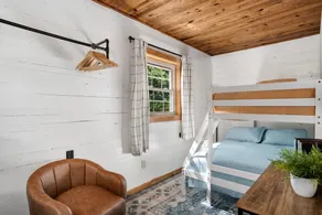 2BR chalet w hot tub, porch & refreshing views - Image 5