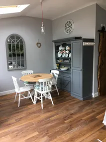 Lovely Wooden Lodge,  views over an orchard, outside seating. - Image 2
