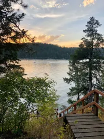 All day sun! Lakefront A-Frame cabin, private dock, sunset views, pet friendly. - Image 3