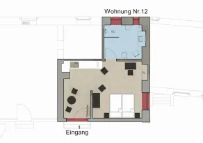 1-zimmer-apartment mit Kleiner Küche und Großem Bad - Image 5