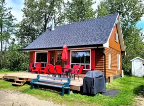 Chalet en Rondins de Bois Avec lac Privé - Image 5