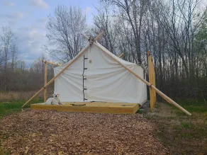 Luxury Safari Tent in South Haven Michigan, Off Map Glamping - Image 2