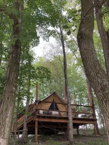 Selah Serenity Tent-n-Breakfast Glamping for 2 in Finger Lakes Woodland Site  - Image 3