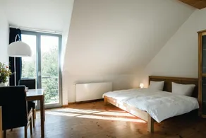 Stylishly furnished fieldstone barn with dining room and terrace by the village pond - Image 3
