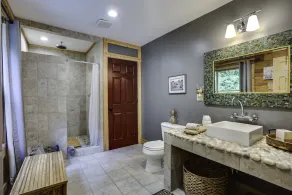 Secluded modern log cabin with picturesque private water fall on 12 acres! - Image 5
