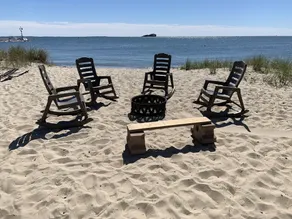 Das 4BR Beach Cottage liegt am Privatstrand.  12 Personen mit Komfort, Außengrill - Image 5