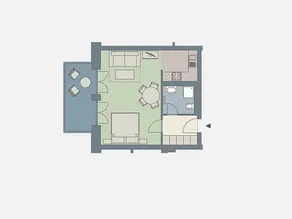 1-room apartment with balcony - Image 2