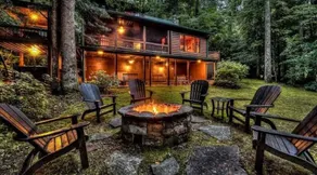 Directly on Big Creek/Hot Tub/Game Room/Outdoor Living Space/ Remote/True Cabin - Image 3