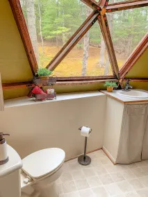 Unique Handcrafted Geodesic Dome w/2 Fire Pits & Hot Tub – 40+ Private Acres - Image 2