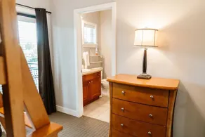 Poolside Barona Beach townhouse with lake views and private patio leading to the pool. Ideal for families/groups. Walk to the beach, enjoy the hot tub and resort amenities. Features a full kitchen, bunk room, king suite, and two living areas. - Image 5