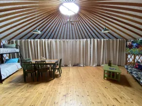 Pet-Friendly Yurt Sleeps 12 with Pool Access - Image 2